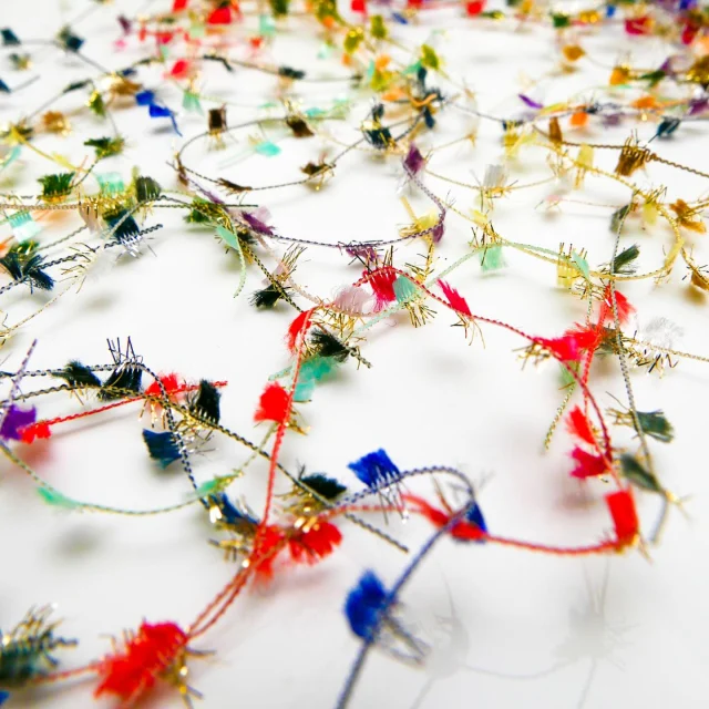 Metarrow Nm1/8.0
65% Polyester, 23% Nylon, 12% Polyester(Metallized film)
MOQ:1Kg

Super colorful and gorgeous - incredibly soft and fluffy!
#kyototexyarn #knittingyarn #knitinspiration